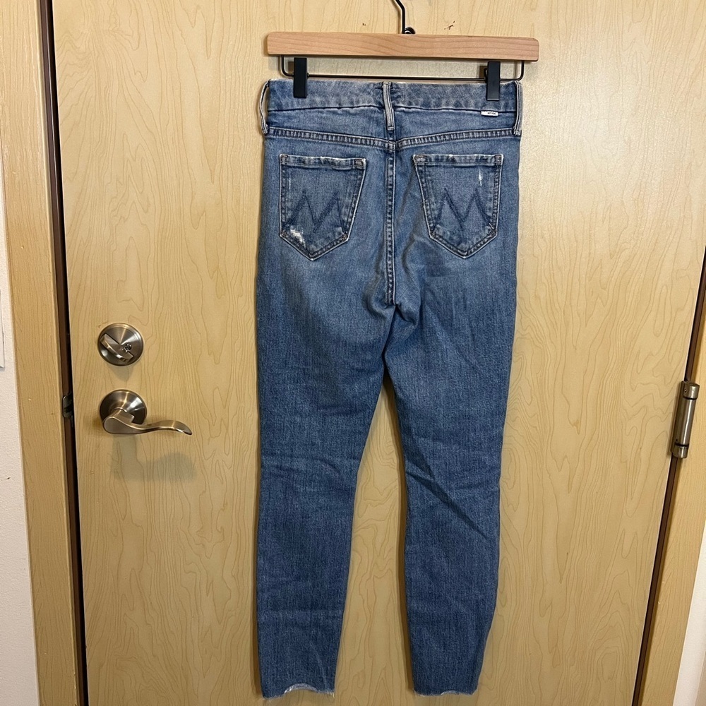 Mother the looker ankle gray jeans